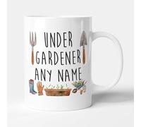 Victorian Printing Co - Personalised Under Gardener - Gardening Gift Mug, Ceramic, 11fl.oz.