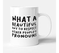 Victorian Printing Co - Respect Other People's Pronouns - Pride Gift Mug, Ceramic, 11fl.oz.