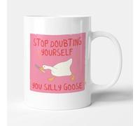 Victorian Printing Co - Stop Doubting Yourself You Silly Goose - Good Luck Funny Colleague Gift Mug, Ceramic, 11fl.oz.