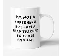 Victorian Printing Co - Superhero Head Teacher - Teacher Gift Mug, Ceramic, 11fl.oz.