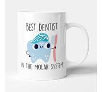 Victorian Printing Co - The Best Dentist in The Molar System - Funny Dentist Gift Occupation Mug, Ceramic, 11fl.oz.