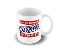 Victorian Printing Co - This Mug Belongs to Connor - Hands Off! A Personal Mug That Makes A Great Gift, Ceramic, 11fl.oz.