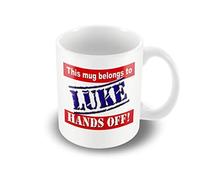 Victorian Printing Co - This Mug Belongs to Luke - Hands Off! A Personal Mug That Makes A Great Gift, Ceramic, 11fl.oz.