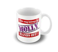 Victorian Printing Co - This Mug Belongs to Molly - Hands Off! A Personal Mug That Makes A Great Gift, Ceramic, 11fl.oz.