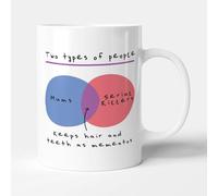Victorian Printing Co - Two Types of People Mums & Serial Killers - Mother's Day Funny Gift Mug, Ceramic, 11fl.oz.