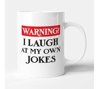 Victorian Printing Co - Warning! I Laugh At My Own Jokes - Funny Dad Gift Mug, Ceramic, 11fl.oz.