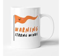 Victorian Printing Co - Warning Strong Winds - Funny Gift Fart Mug, Ceramic, 11fl.oz.