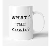 Victorian Printing Co - What's The Craic? - Funny Gift Quote Mug, Ceramic, 11fl.oz.