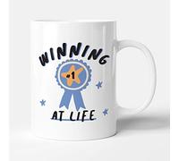 Victorian Printing Co - Winning At Life - Gift Funny Mug, Ceramic, 11fl.oz.