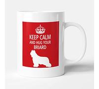 Victorian Printing Company - Keep Calm and Hug Your Briard - Dog Mug, Ceramic, 11fl.oz.