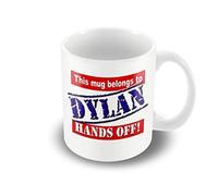 Victorian Printing Company - This Mug Belongs to Dylan - Hands Off! A Personal Mug That Makes A Great Gift, Ceramic, 11fl.oz.