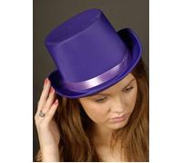 Victorian Purple Satin Top Hat