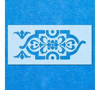 Victorian Repeat Shabby Chic Stencil: Mylar Airbrush Wall Art Painting Crafts -A4 Stencil - Design Size (105mm 260mm)