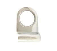 Victorian Rim Cylinder Pull Plate, Solid Metal, Polished Finish, for Rim Cylinders and Night Latch Locks, Internal and External Doors (Chrome)