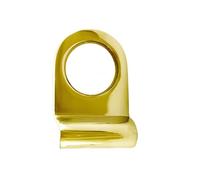 Victorian Rim Cylinder Pull Plate, Solid Metal, Polished Finish, for Rim Cylinders and Night Latch Locks, Internal and External Doors (Brass)