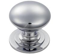 Victorian Round Cupboard Door Knob 25mm Dia Polished Chrome Cabinet Handle