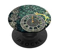 Victorian Sage Green Steampunk Vintage Clock PopSockets PopGrip: Swappable Grip for Phones & Tablets