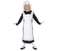 Smiffys Victorian Poor Girl Costume, White (Size S)