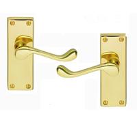 Victorian Scroll Brass Door Handles: 2 Pairs of Quality Lever Handles