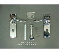 Victorian Scroll Door Handle Bathroom Set 150mm x 40mm Polished Chrome From The Door Handle Store