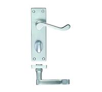 Victorian Scroll Door Handle Bathroom Set 150mm x 40mm Satin Chrome From The Door Handle Store