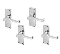 Victorian Scroll Door Handles Lever Latch 118 x 40mm - Polished Chrome Premium Quality (4)