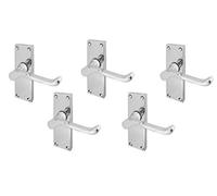 Victorian Scroll Door Handles Lever Latch 118 x 40mm - Polished Chrome Premium Quality (5)