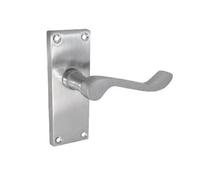 Victorian Scroll Lever latch in Satin Chrome