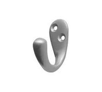 Victorian Single Robe Hook Satin Chrome Pack of 2