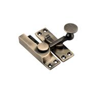 Victorian Sliding Sash Window Catch Quadrant Arm Latch Fastener Brass & Chrome (Antique Brass)