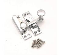 Victorian Sliding Sash Window Catch Quadrant Arm Latch Fastener Brass & Chrome (Polished Chrome)