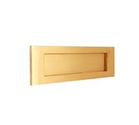 Victorian Solid Brass Traditional Sprung 10" or 12" Letter Postal Knocker Plate - Satin Brass (12" x 4" Letter Plate)