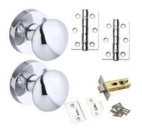 Victorian Sprung Mortice Door Knob - Polished Chrome - Complete Door Pack - Designer Levers