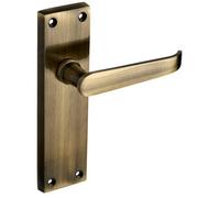 Designer Levers Victorian Straight Lever Door Handles, Antique Brass