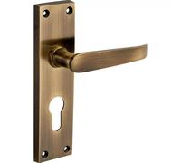 Designer Levers Victorian Straight Lever Door Handles, Antique Brass