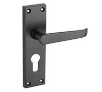 Designer Levers Victorian Straight Lever Door Handles, Matt Black, 1 Pair