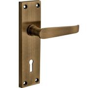 Designer Levers Victorian Straight Lever Door Handles, Antique Brass