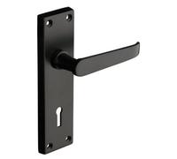 Designer Levers Victorian Straight Lever Door Handles, Matt Black, 1 Pair