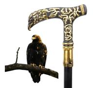 Victorian Style Aluminum Alloy Walking Stick, Black Gold Eagle Head Luxury Pattern Walking Stick, 36.6'' Party Fashion Elegant Cane, Decorative Cosplay Cane