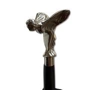 Victorian style ANGEL design wooden walking stick solid brass(NICKLE PLATED)