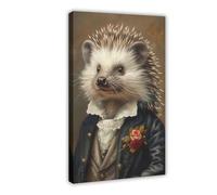 Victorian-style Animal Portraits, Dressed-up Animal Prints, Royal Hedgehog Posters,