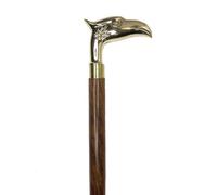 Victorian Style Brass Eagle Head Design Wooden Walking Stick for Men and Women