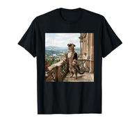 Victorian Style Cat Balcony Portrait Elegant Palace T-Shirt
