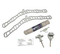 Victorian Style Ceiling Clothes Airer Pulley Rack 6 Lath Frame Kit Only - White, No Wooden Rails Included By Lowenergie