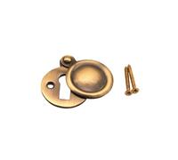 Victorian Style Closed Key Hole Swing Door Lock Cover Escutcheon Lock Security Key Hole Cover with Screws in Various Finishes (Antique)