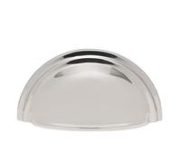 Victorian Style Cup Pull Handle Traditional Drawer and Cabinet Handle Classic Period Furniture Hardware (Polished Nickel)