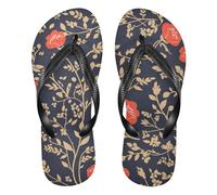 Victorian Style Flowers rubber reef flip flops comfortable Flip Flop Sandal for Outdoor Swimming, Hiking, Travel summer