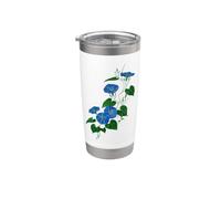 Victorian-Style Morning Glory Wildflower Vine Stainless Steel Insulated Tumbler