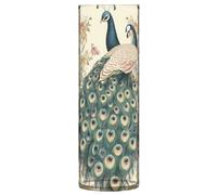 Victorian-Style Peacock Flower Pattern Pastel Colors Vintage Plastic Spring vase 11.8 x 3.9 Inch Small Flowers Modern Vases for Office Living Room Dining Table Decor vasos para Flores