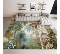 Victorian style tropical rainforest Rug - Modern Low Pile Area Rugs Living room Bedroom Dining Room Kitchen Soft Low Pile Pet-Friendly Easy to Clean 80 x 120 cm